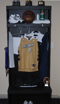 Wood basketball lockers